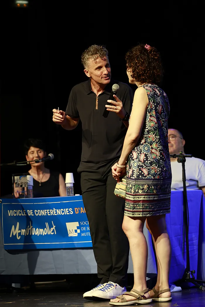 Xevi Verdaguer amb una voluntària a Mútua Mollet